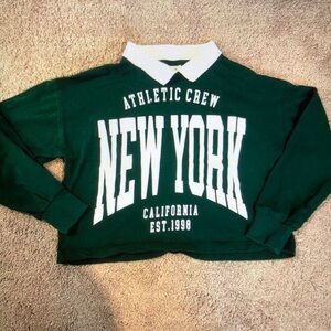 Green Athletic Crew Polo Shirt